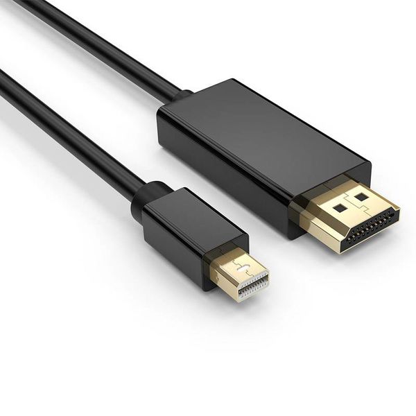 Câble Adaptateur Video pour iMac dApple - Unibody MacBook - Pro - Air & PC avec Mini DP Câble Mini DisplayPort vers HDMI de Full HD 1080p Plaqué-Or de 24 carats Cablesson 3m Noir 