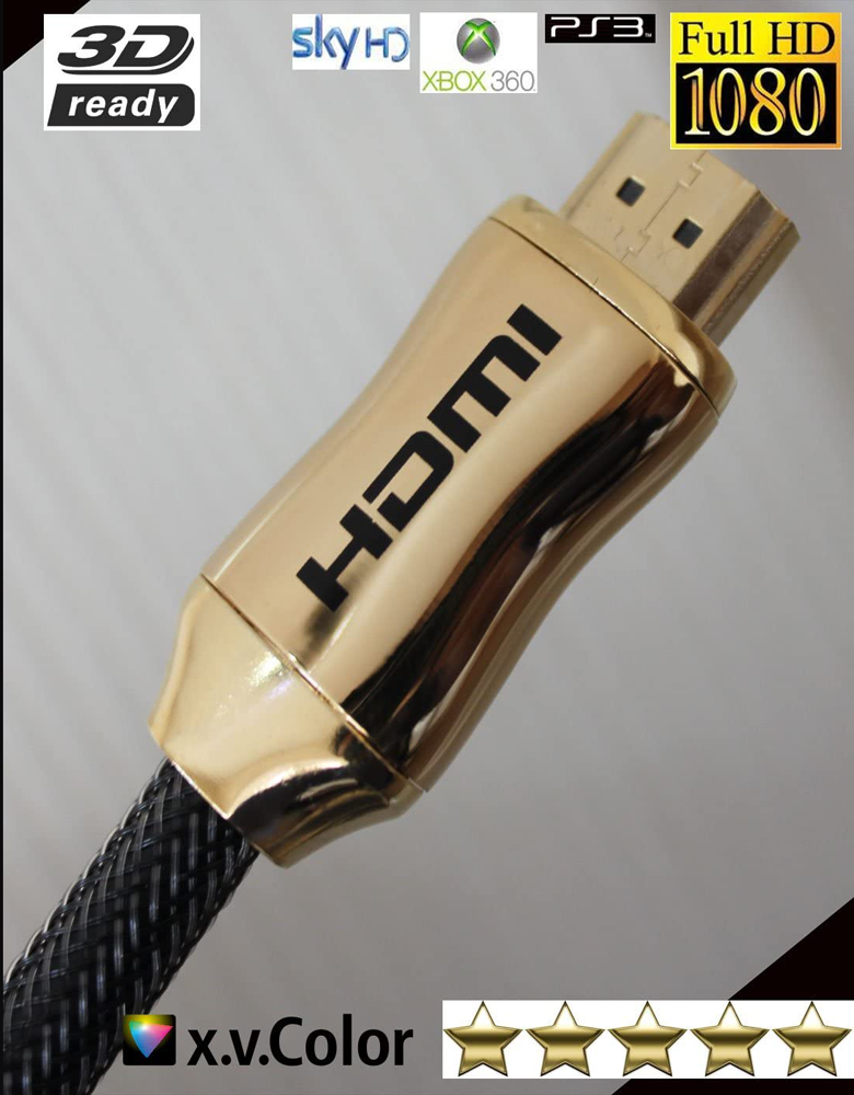Premium HDMI Male Cable v1.4 Ethernet 3D Full HDTV 4K Gold Plated 1Meter-20M New 