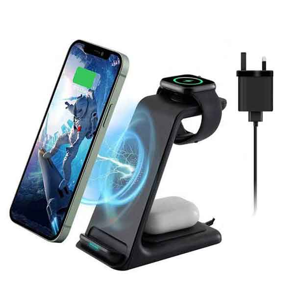 3 in 1 Wireless Charger Dock Charging Station For Apple Watch iPhone